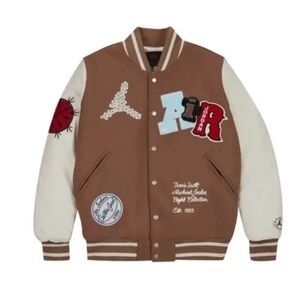 Air Jordan x Travis Scott Varsity Jacket 'Antique Brown' Sz XXL